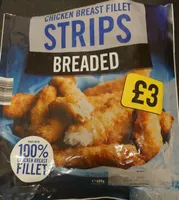 Strips breaded chicken