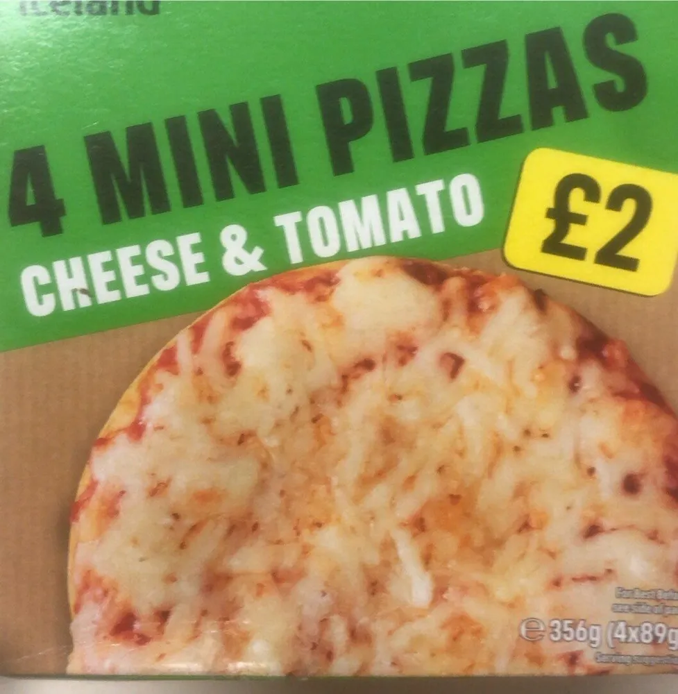 Mini pizzas cheese and tomato