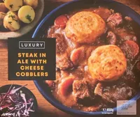 Luxury Steak in ale with cheese cobblers