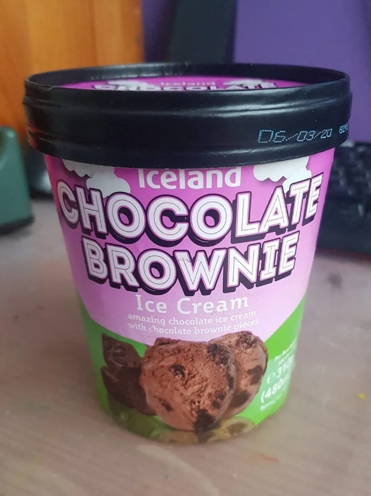 Chocolate brownie ice cream