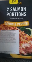 2 salmon portions of lemon and pepper