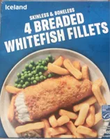 Skinless& boneless 4 breaded whitefish fillets