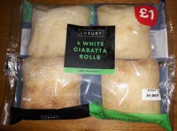4 White Ciabatta rolls