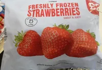 Freshly frozen strawberries
