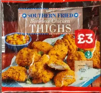 Southern fried boneless chicken thighs