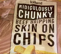 Beef drippinh skin on chips