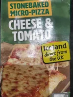 Stonebaked micro- pizza cheese and tomato