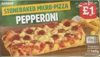Stonebaked micro-pizza pepperoni