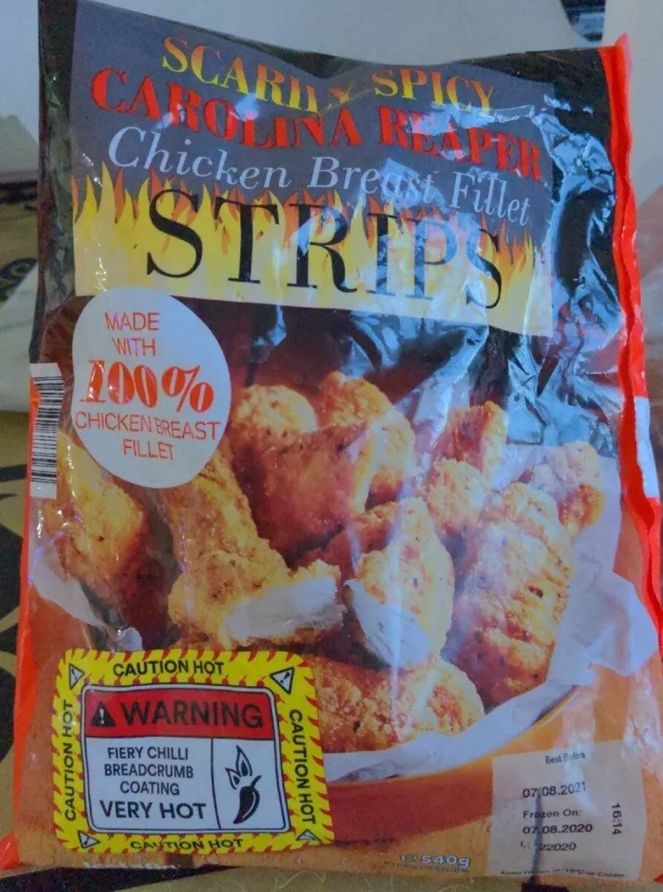 Scarily Spicy Carolina Reaper Chicken Breast Fillet Strips