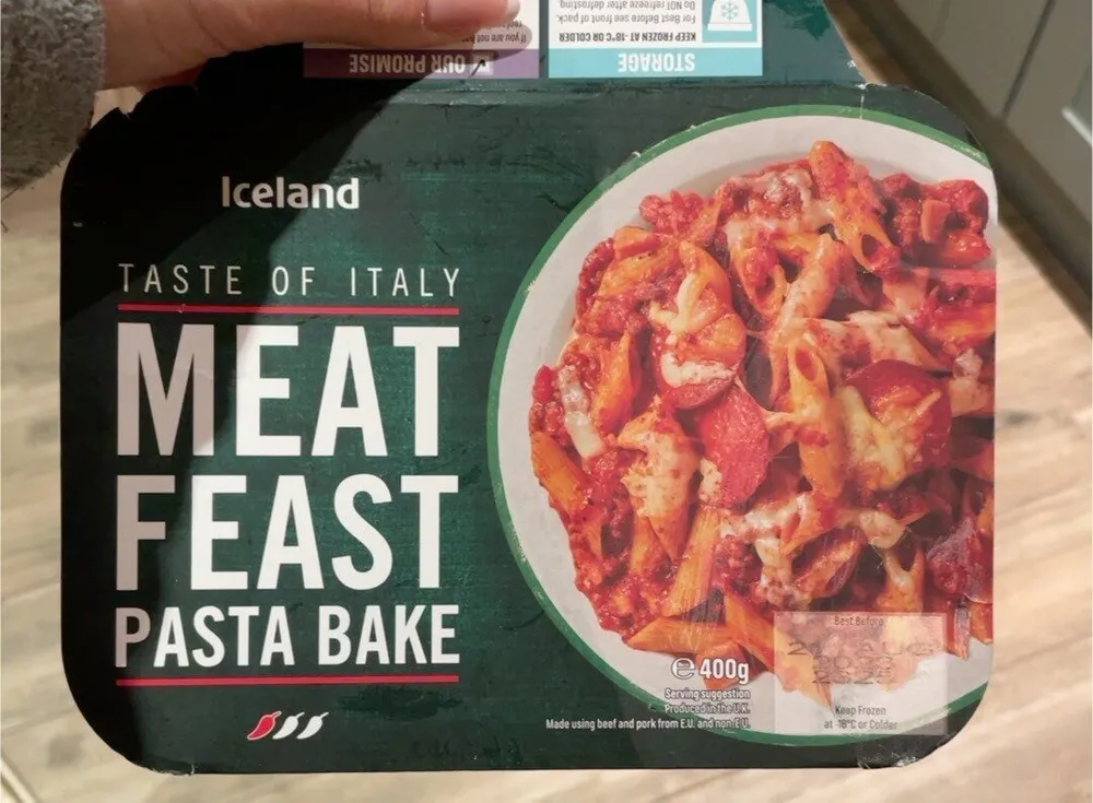 Meat feast pasta bake