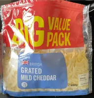 Grated mild cheddar