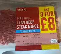 Lean Beef steak mince