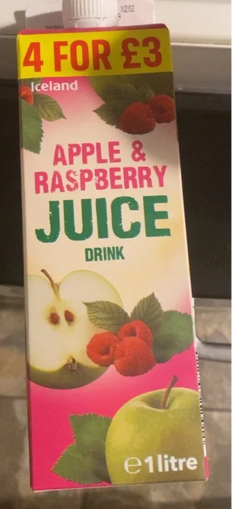 Apple and raspberry juice