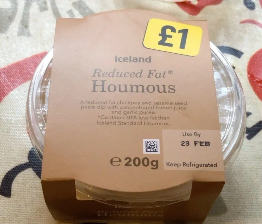 Reduced fat Houmous