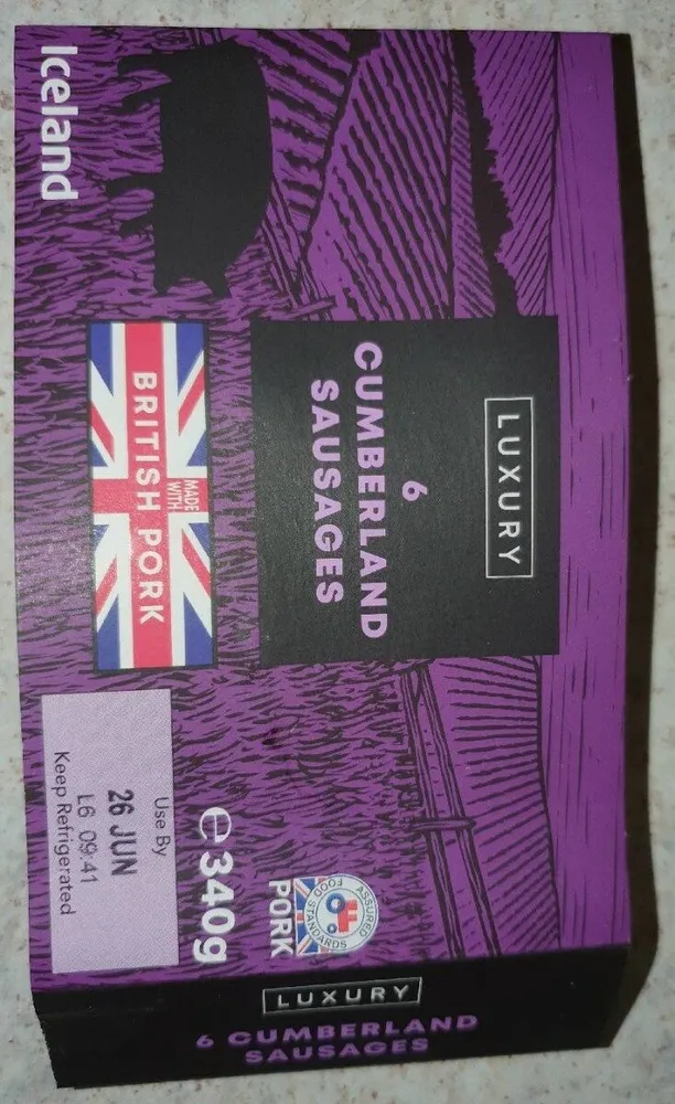 6 Cumberland Sausages (Iceland)