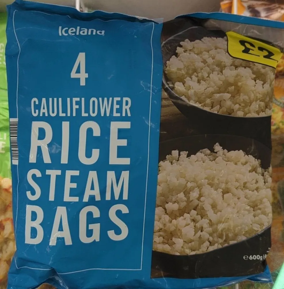 4 cauliflower rice steam bags