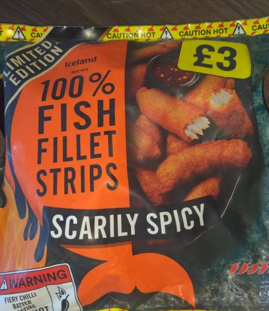 Iceland scarily spicy fish strips