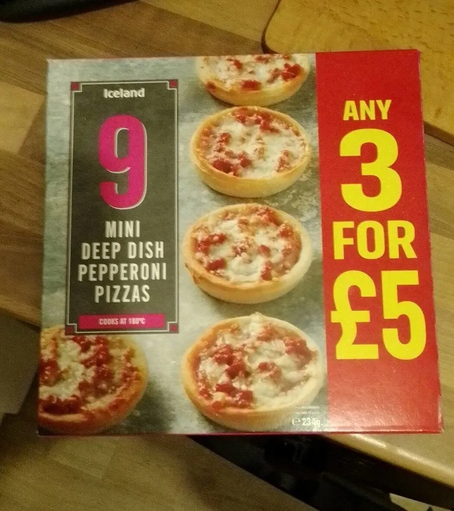 Iceland D/D Mini Pepperoni Pizza 9pk