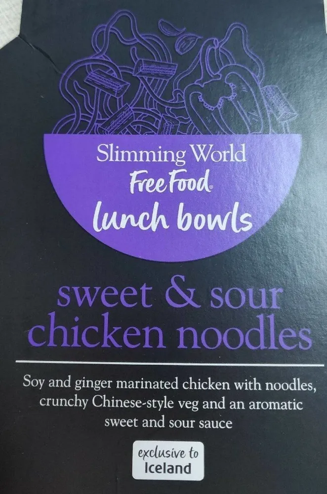 Sweet and sour chicken noodles