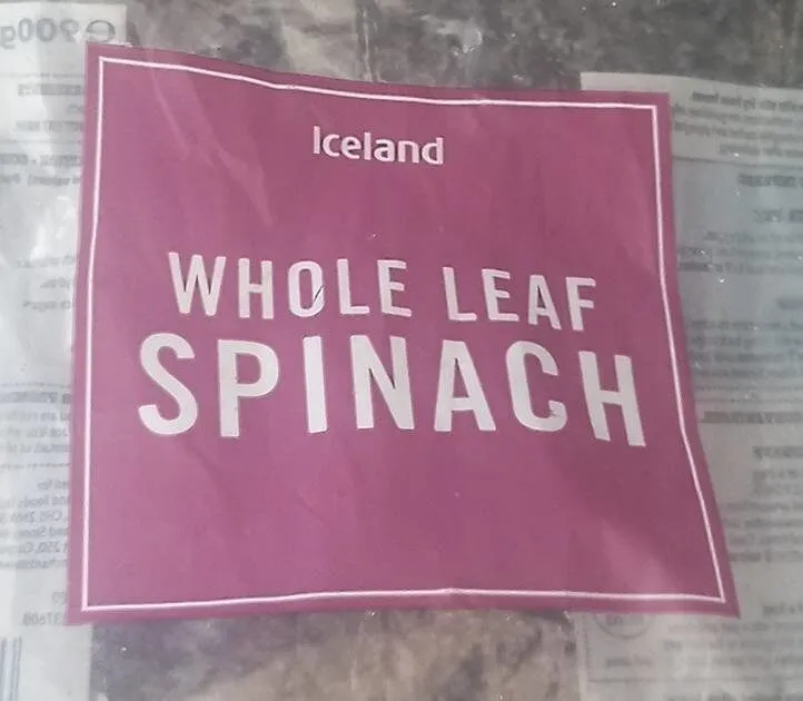 Whole leaf spinach