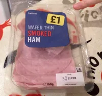 Wafer thin smoked ham