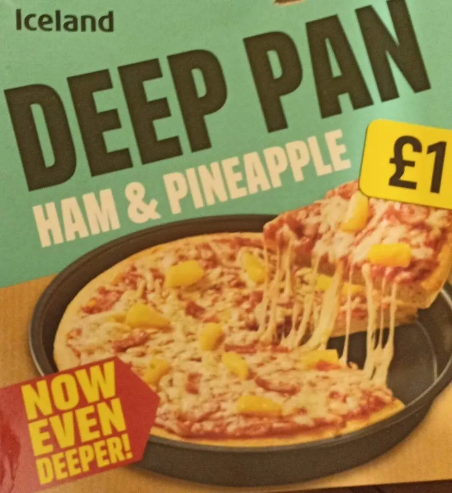 Deep Pan Ham and Pineapple Pizza