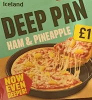 Deep Pan Ham and Pineapple Pizza
