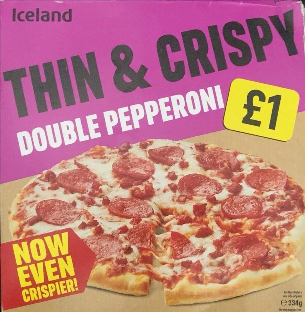 Thin and crispy double pepperoni