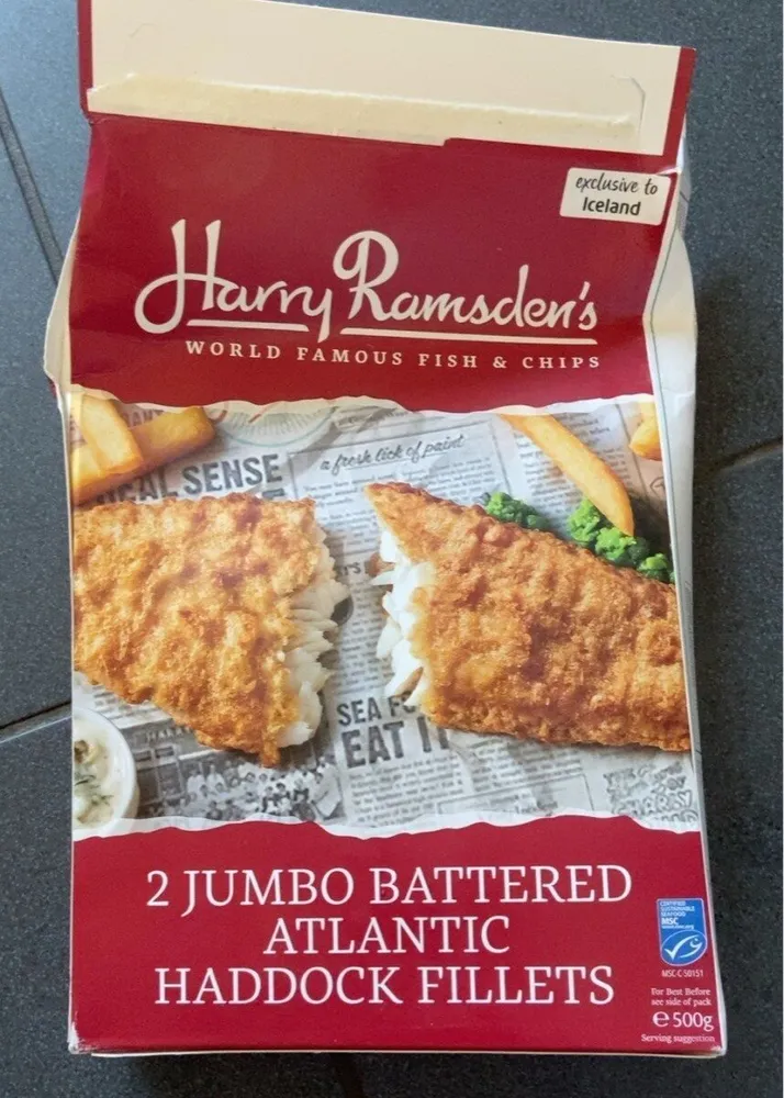 2 Jumbo Battered Atlantic Haddock Fillets