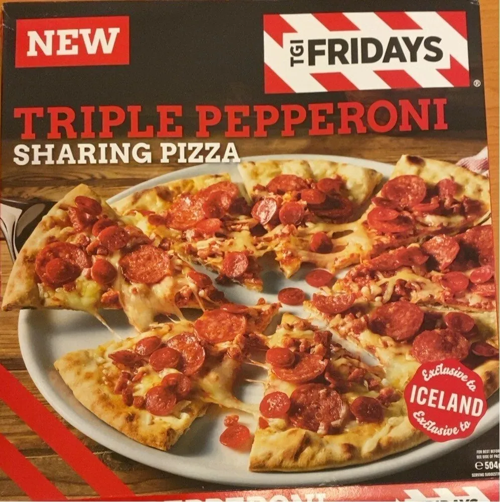 Tgi Triple Pepperoni Pizza 504g