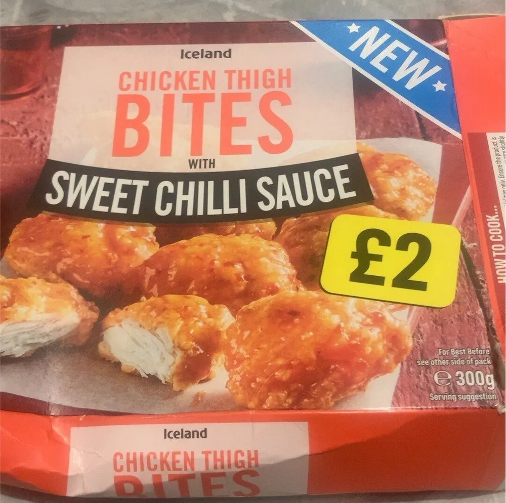 Iceland Chicken Thigh Bites Sweet Chilli Sauce