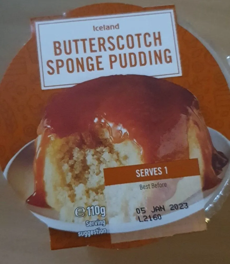 Iceland Butterscotch Sponge Pudding 100g