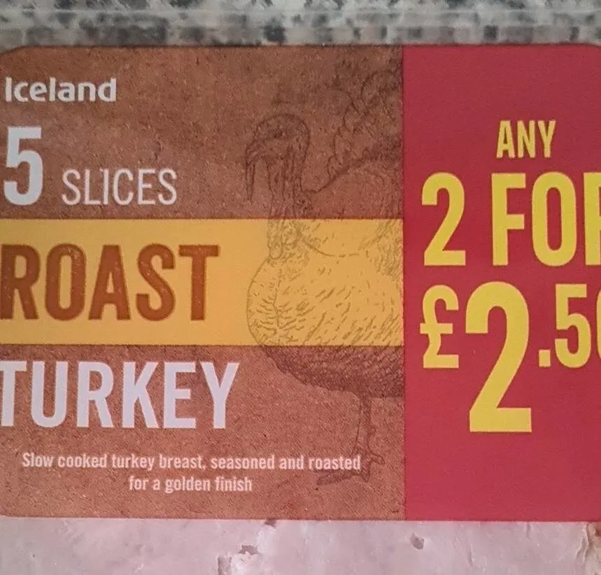 Roast turkey slices