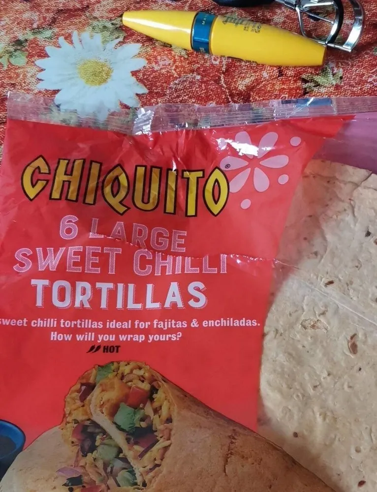 6 large sweet chili torlillas