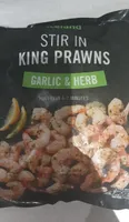 Stir in King prawns garlic herb