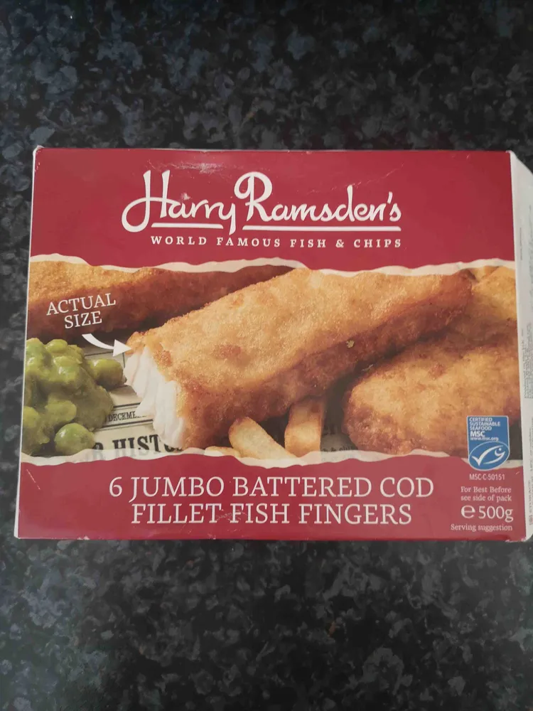 Jumbo Battered Cod Fillet Fish Fingers