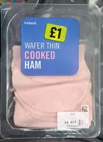 Wafer thin cooked ham