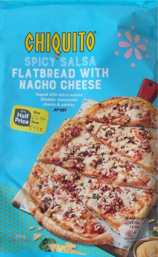 Spicy Salsa Flatbread with Nacho Cheese
