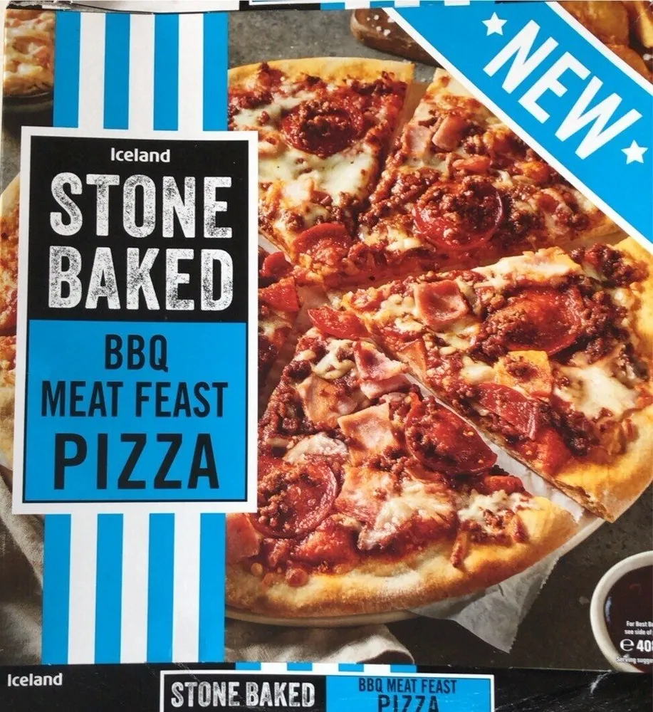 Iceland S/Bake BBQ Meat Feast Pizza 408g
