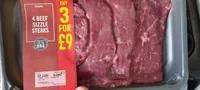 Beef sizzle steaks