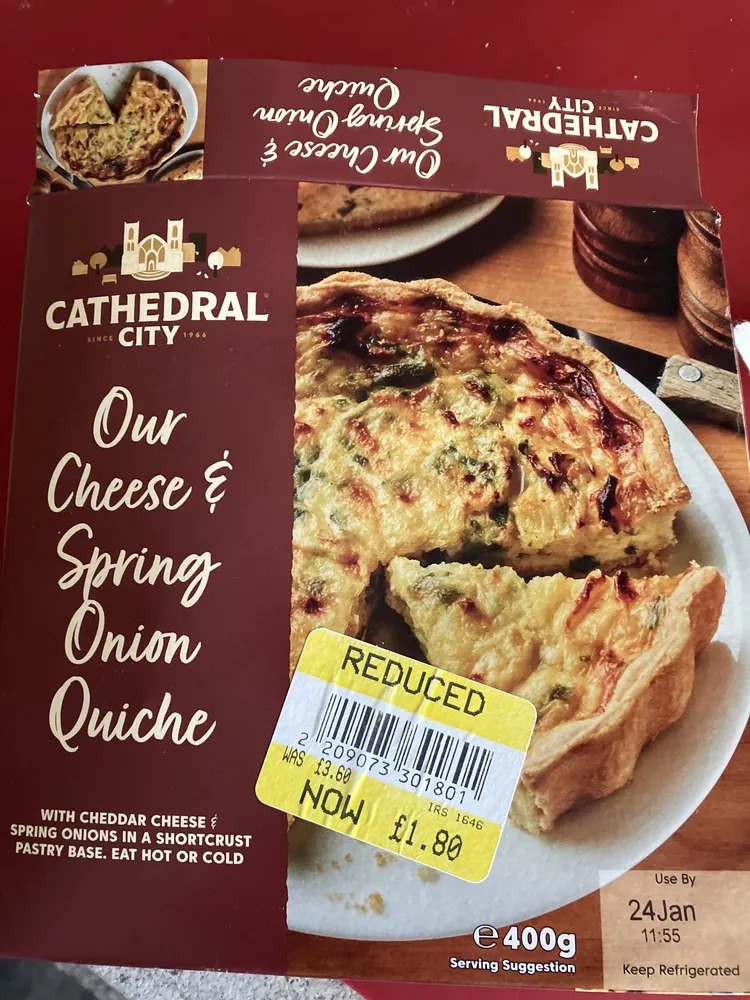 Cheese & Spring Onion Quiche