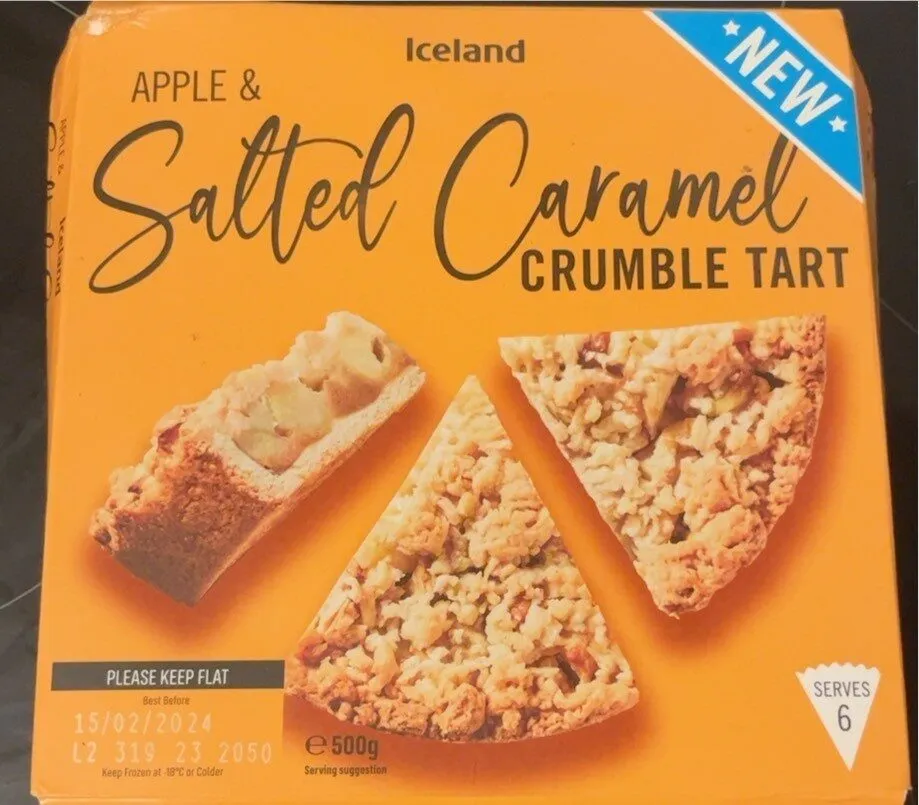 Apple & Salted Caramel Crumble Tart
