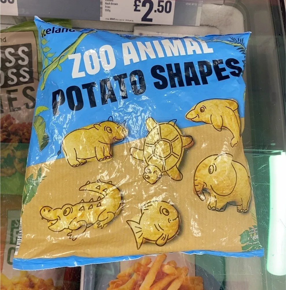 Zoo animal potato shapes