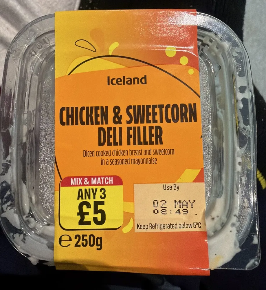 Chicken And Sweetcorn Deli Filler