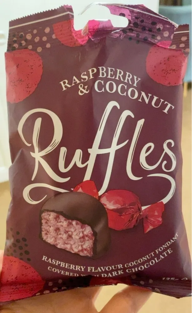 Raspberry and coconut ruffles