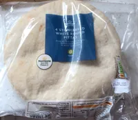 Stone baked white round pittas