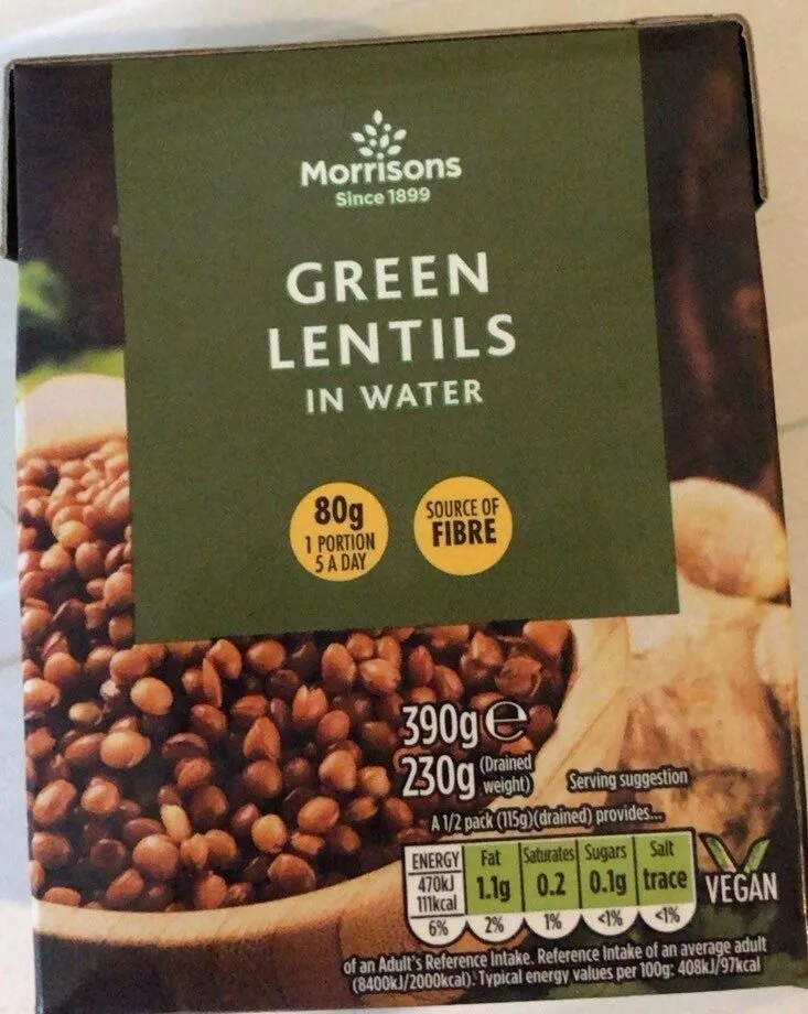 Green lentilles