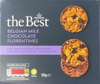 Belgian milk chocolate florentines