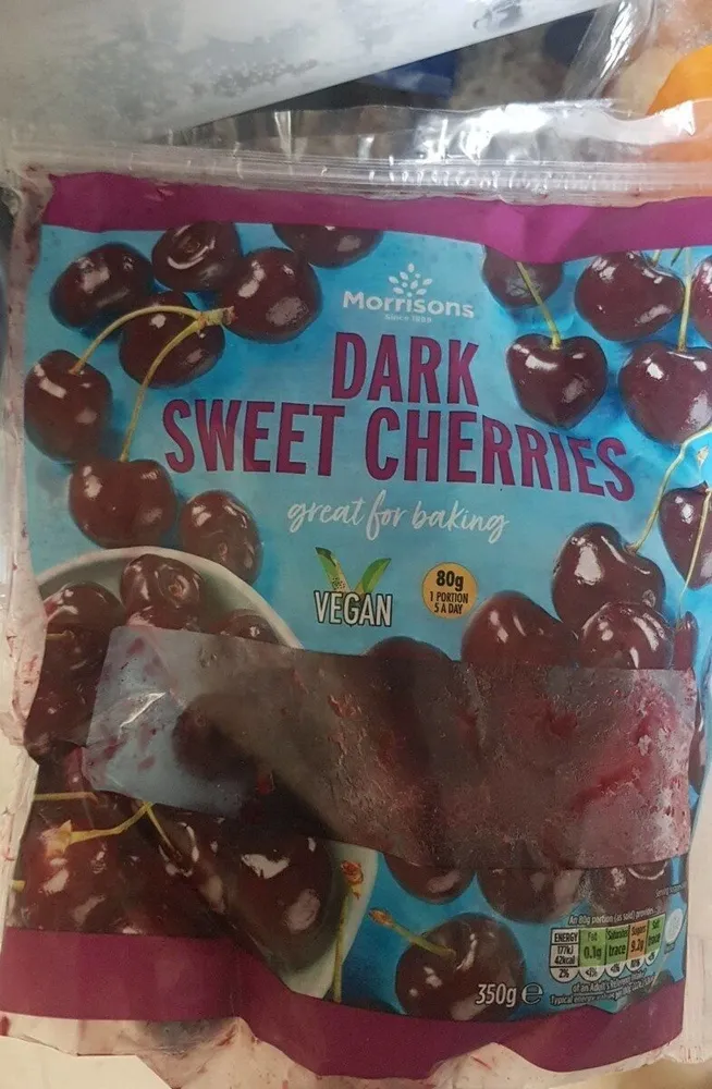 Frozen dark sweet cherries