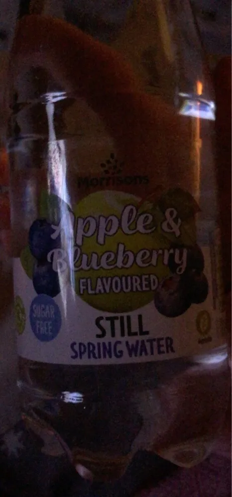 Apple and rasberry flavoured still spring water